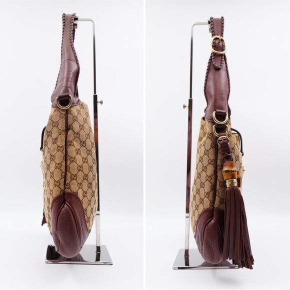 Fall🍂Gucci Jackie Hobo Two Way Tassel bag Gucci shoulder Bag Gg canvas tote - Picture 6 of 17